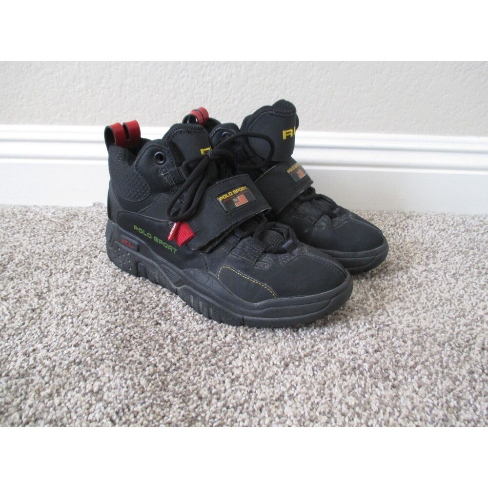 Polo Sport Ralph Lauren Sneakers Size US 7 Black Vintage